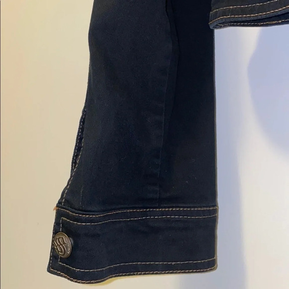Seduction dark  Wash Denim Stretch jean Jacket - Picture 7 of 12